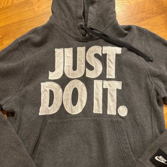 Vintage Y2K Nike Just Do It Embroidered Logo Hoodie Sweatshirt - Picture 5 of 5